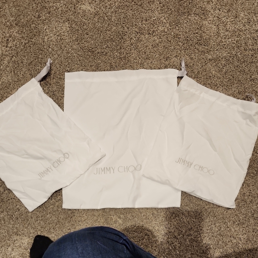 Jimmy Choo White Dust Bags Set